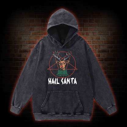 Hail Santa Washed Hoodie