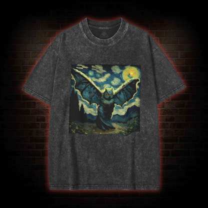 Horror Mothman Washed T-shirt