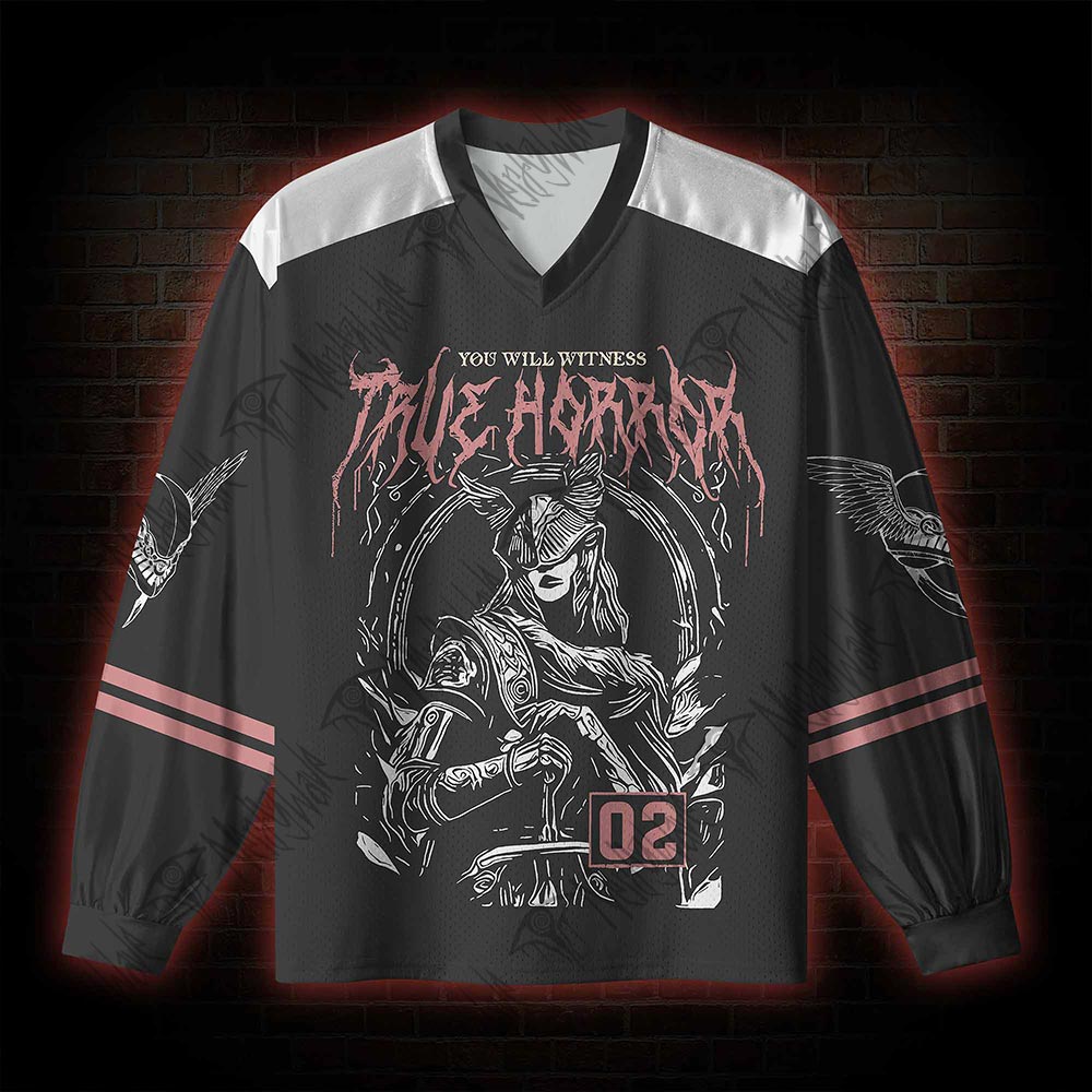 True Horror V-Neck Long Sleeve Jersey