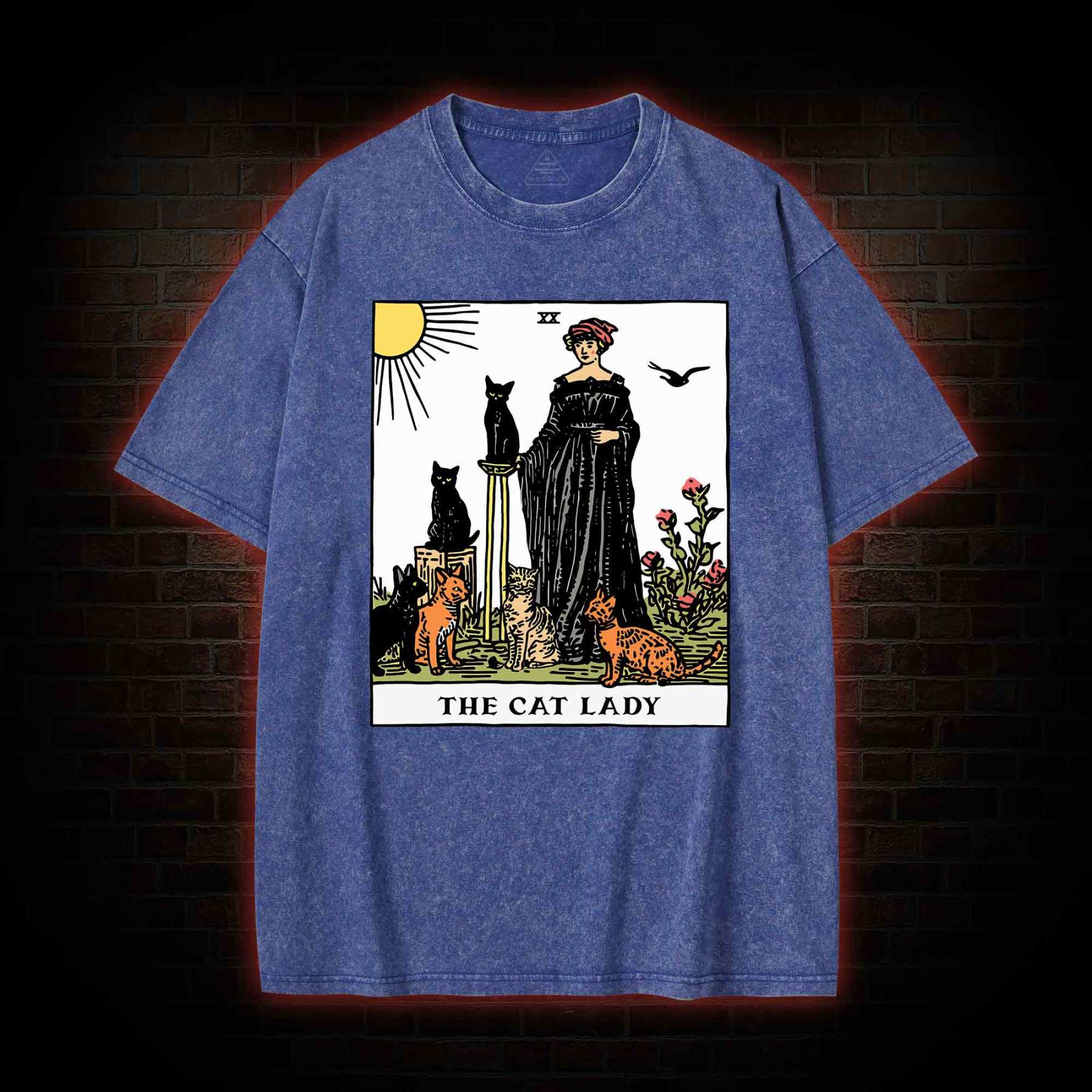The Cat Lady Washed T-shirt