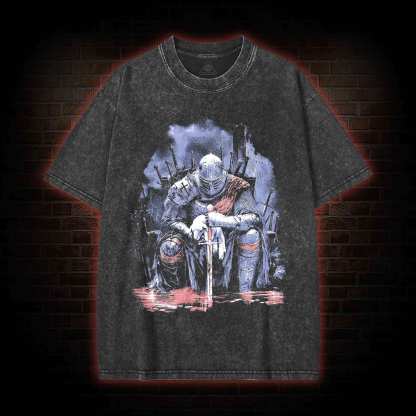 Medieval Knight Washed T-shirt