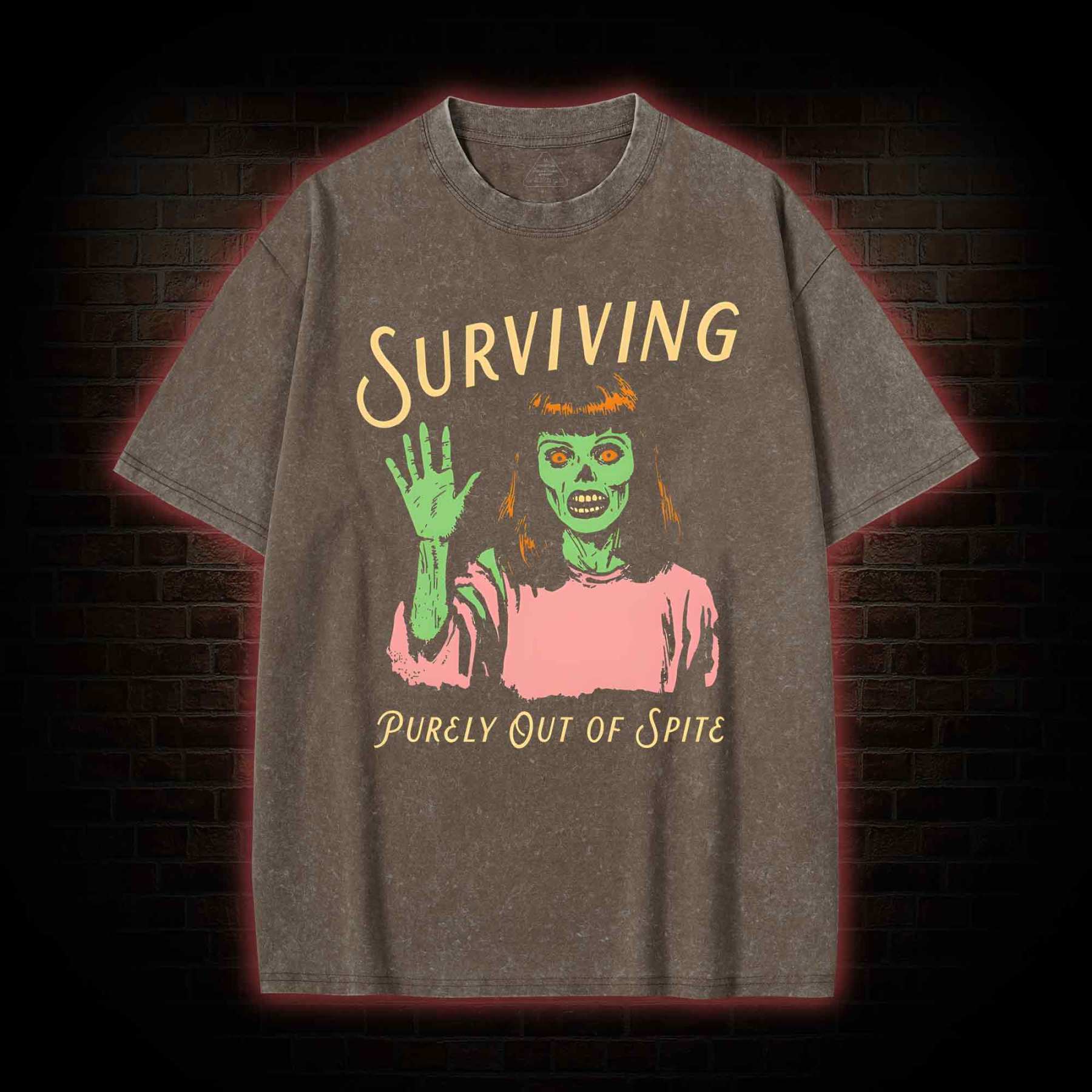 Surviving Purely Out Of Spite Washed T-shirt