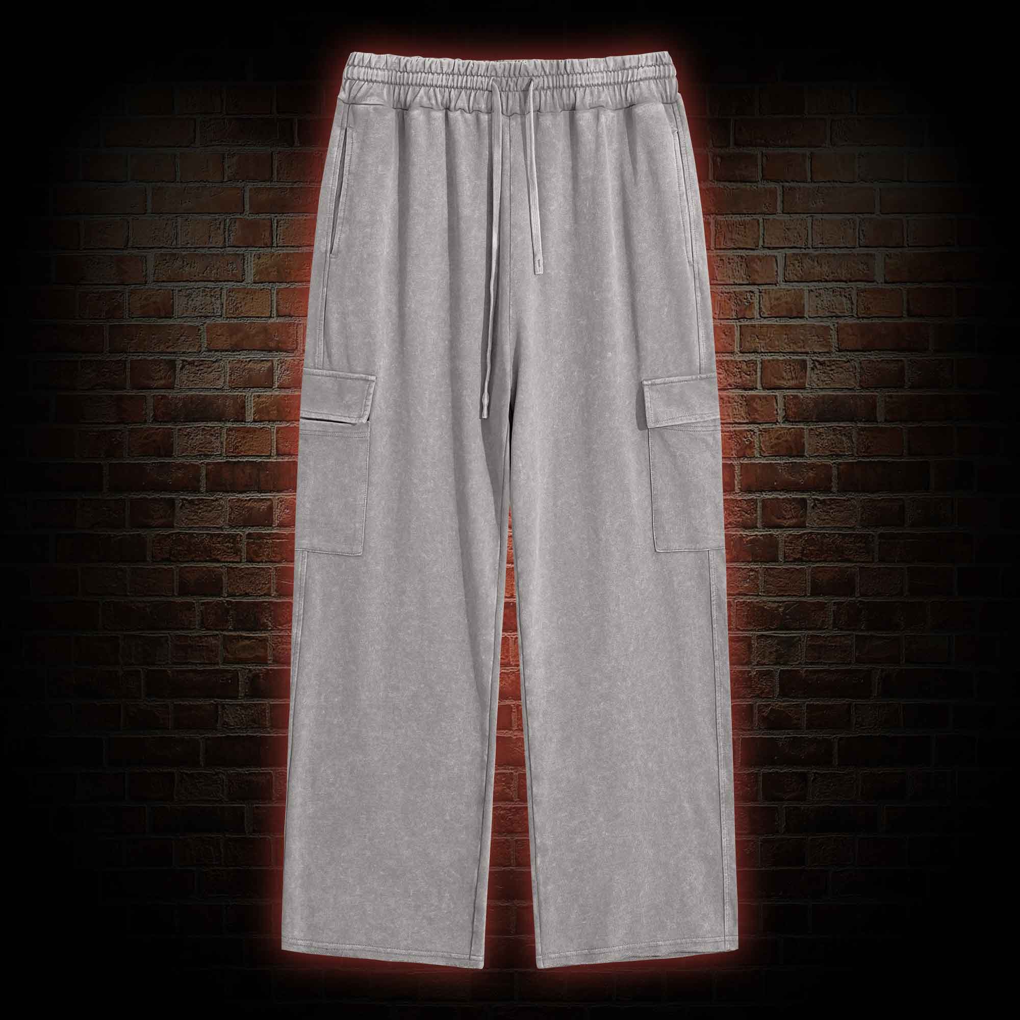 Unisex Washed Cargo Pants