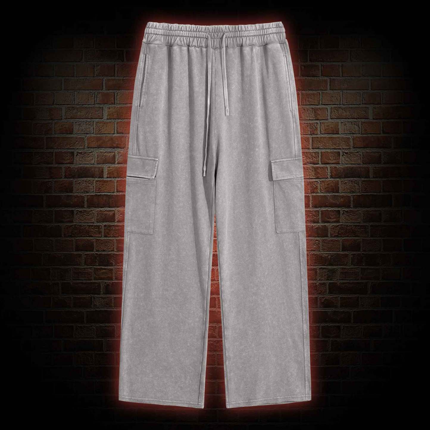 Unisex Washed Cargo Pants