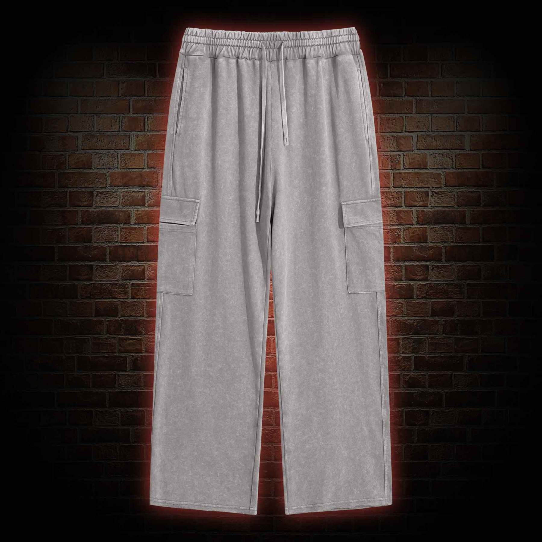 Unisex Washed Cargo Pants