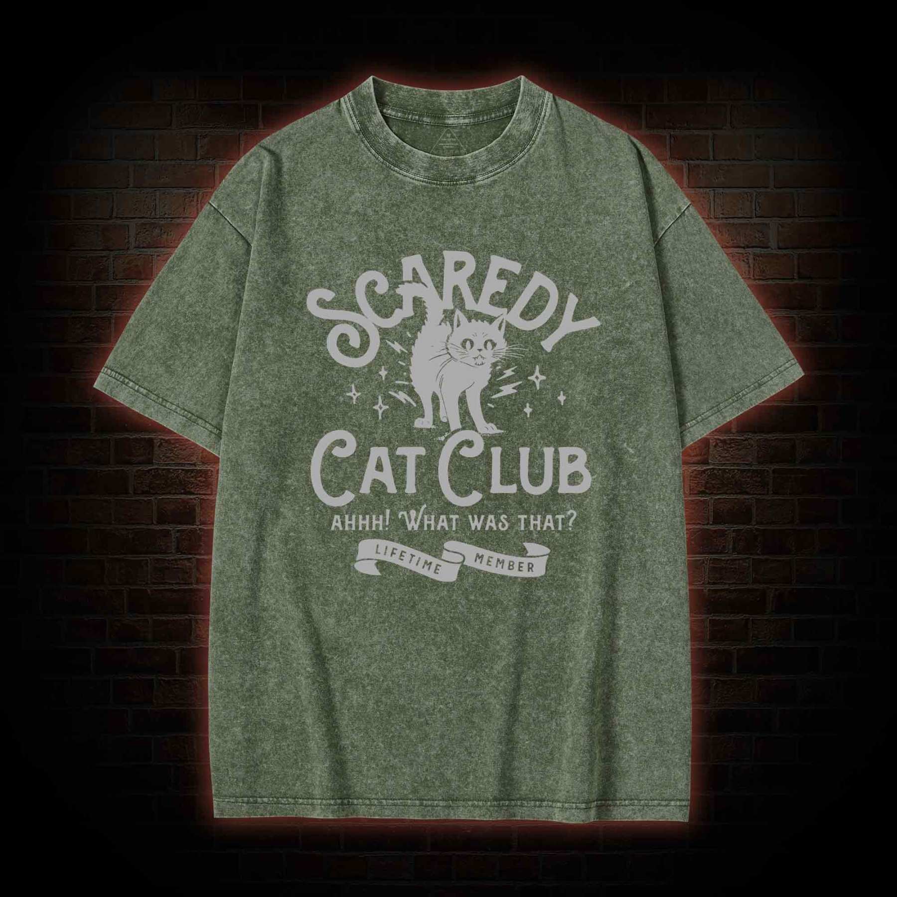 Scaredy Cat Club Washed T-shirt
