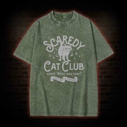 Scaredy Cat Club Washed T-shirt