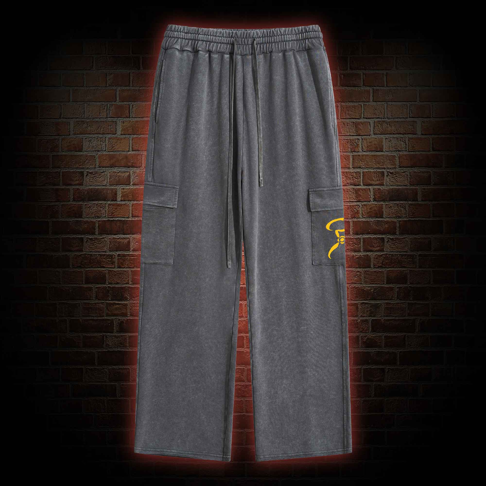 The King in Yellow Washed Cargo Pants