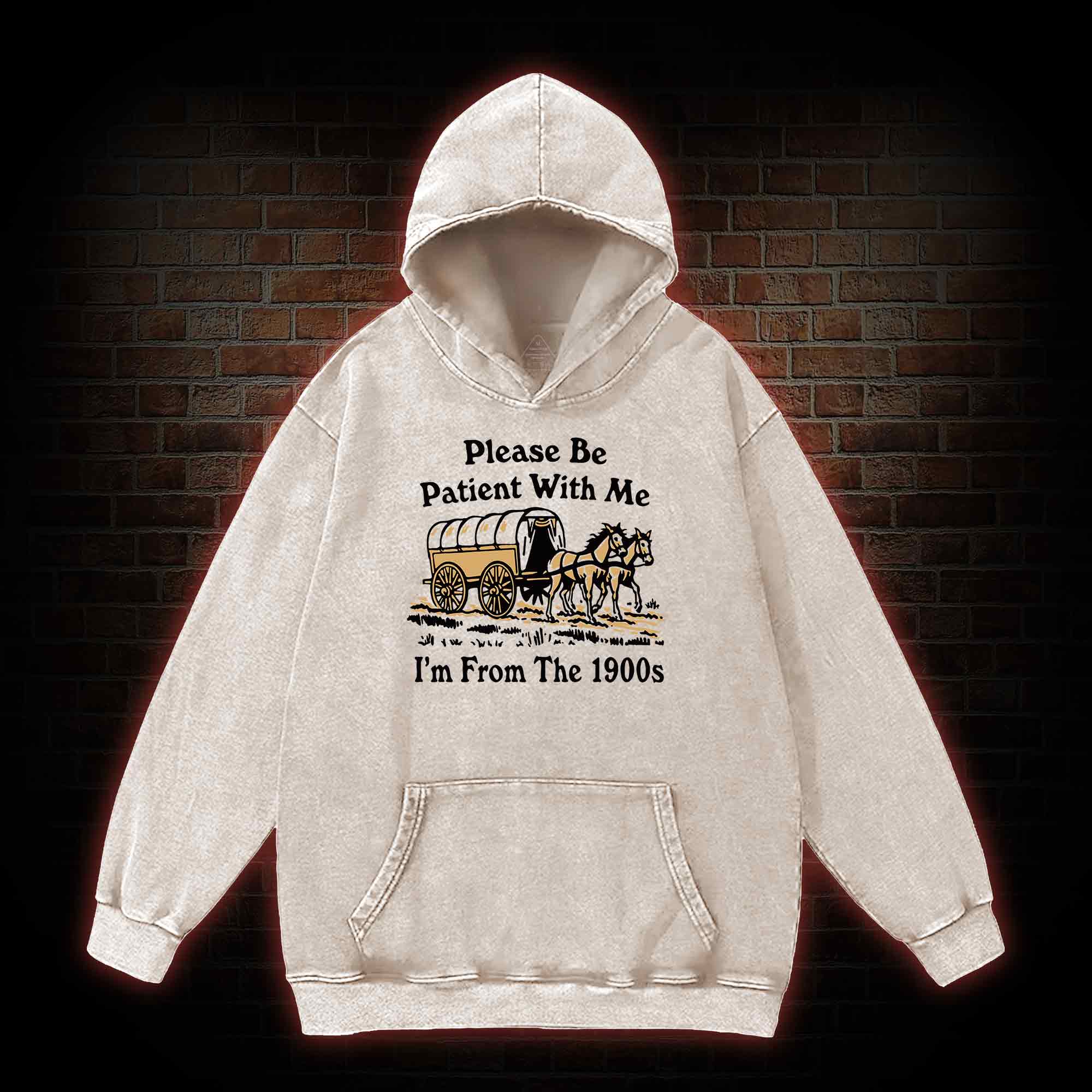 Please Be Patient With Me Washed Hoodie