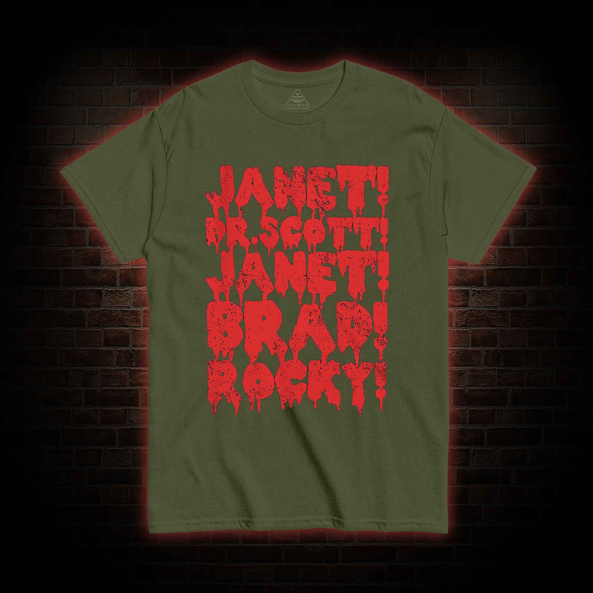 Janet! Dr. Scott! Janet! Brad! T-shirt