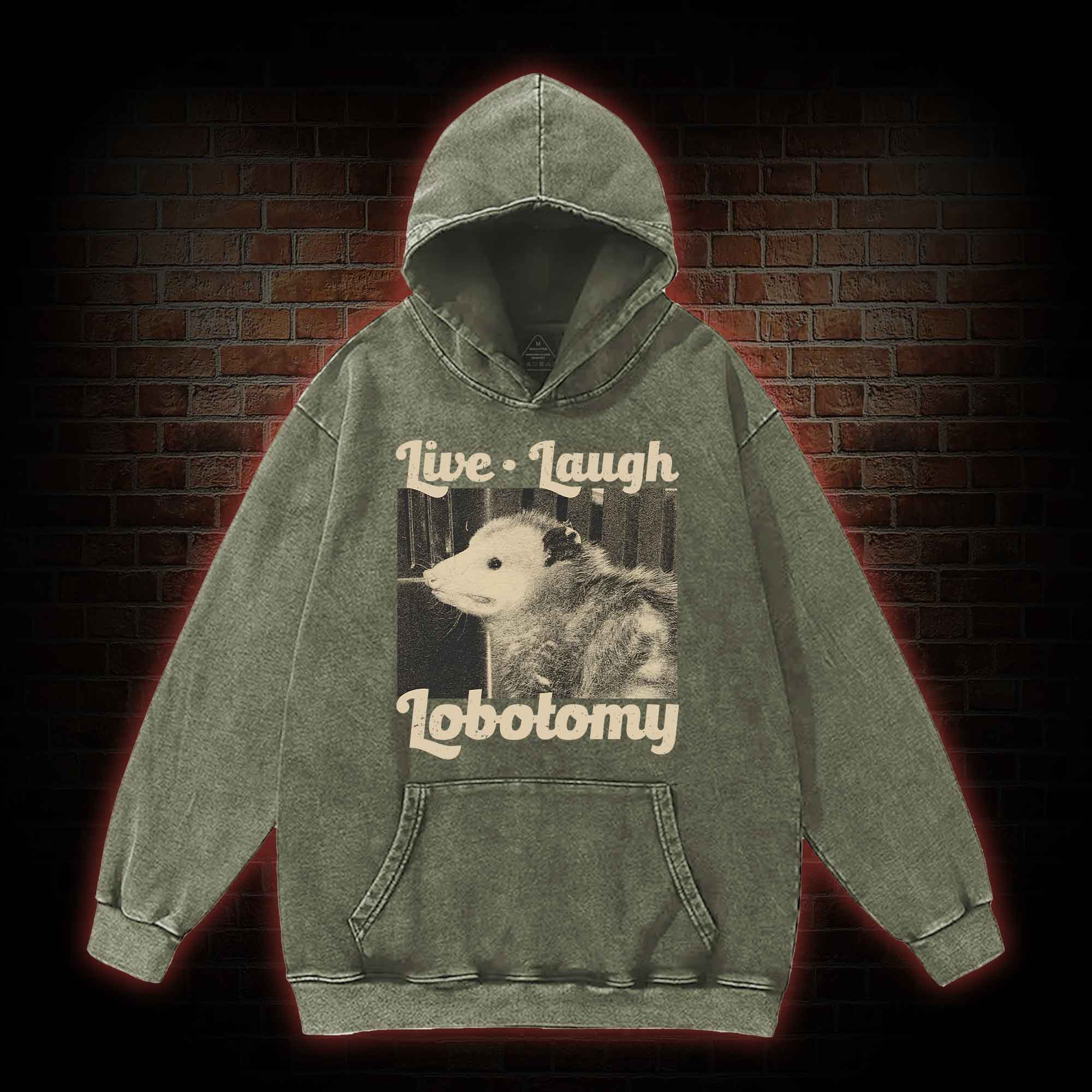 Live Laugh Lobotomy Washed Hoodie
