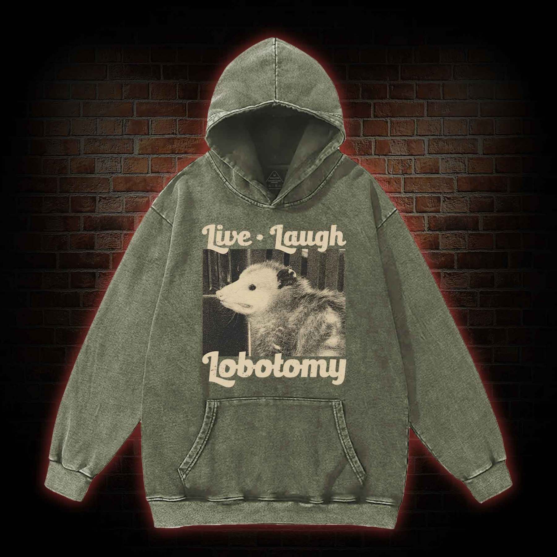Live Laugh Lobotomy Washed Hoodie