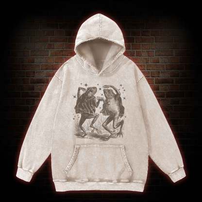 Dancing Frogs Washed Hoodie