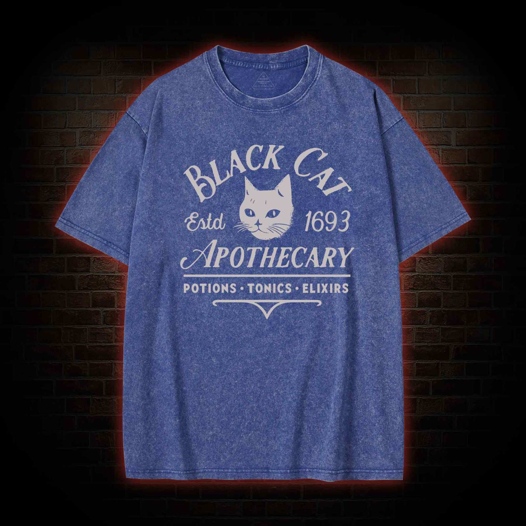Black Cat Apothecary Washed T-shirt