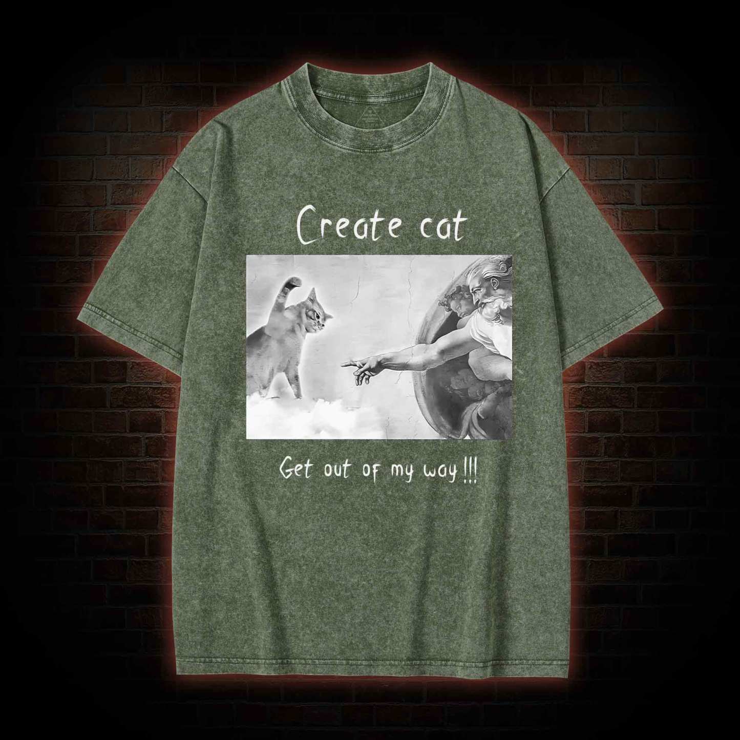 Create cat Washed T-shirt