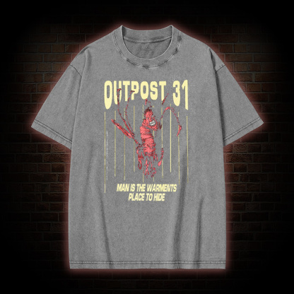 Outpost 31 Horror Movie Washed T-Shirt