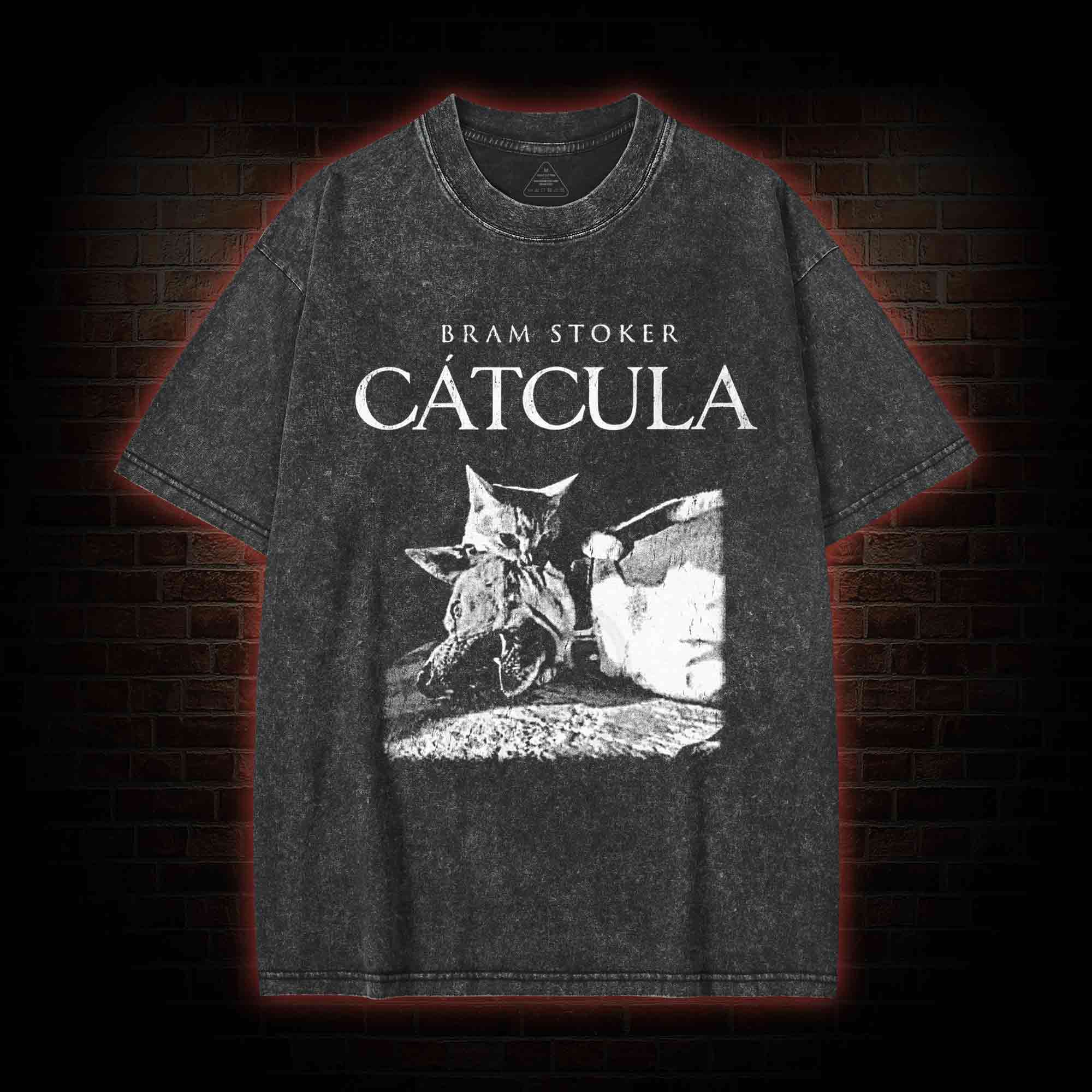 Cat Vampire Washed T-shirt