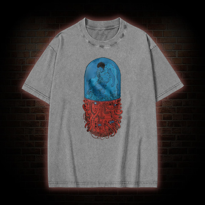 Tetsuo Neo-tokyo 80's Sci-fi Movie Washed T-shirt