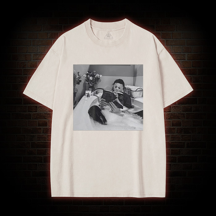 Vintage Michael Myers Bathtub Halloween Washed T-shirt
