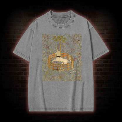 Unicorn in Captivity Washed T-shirt