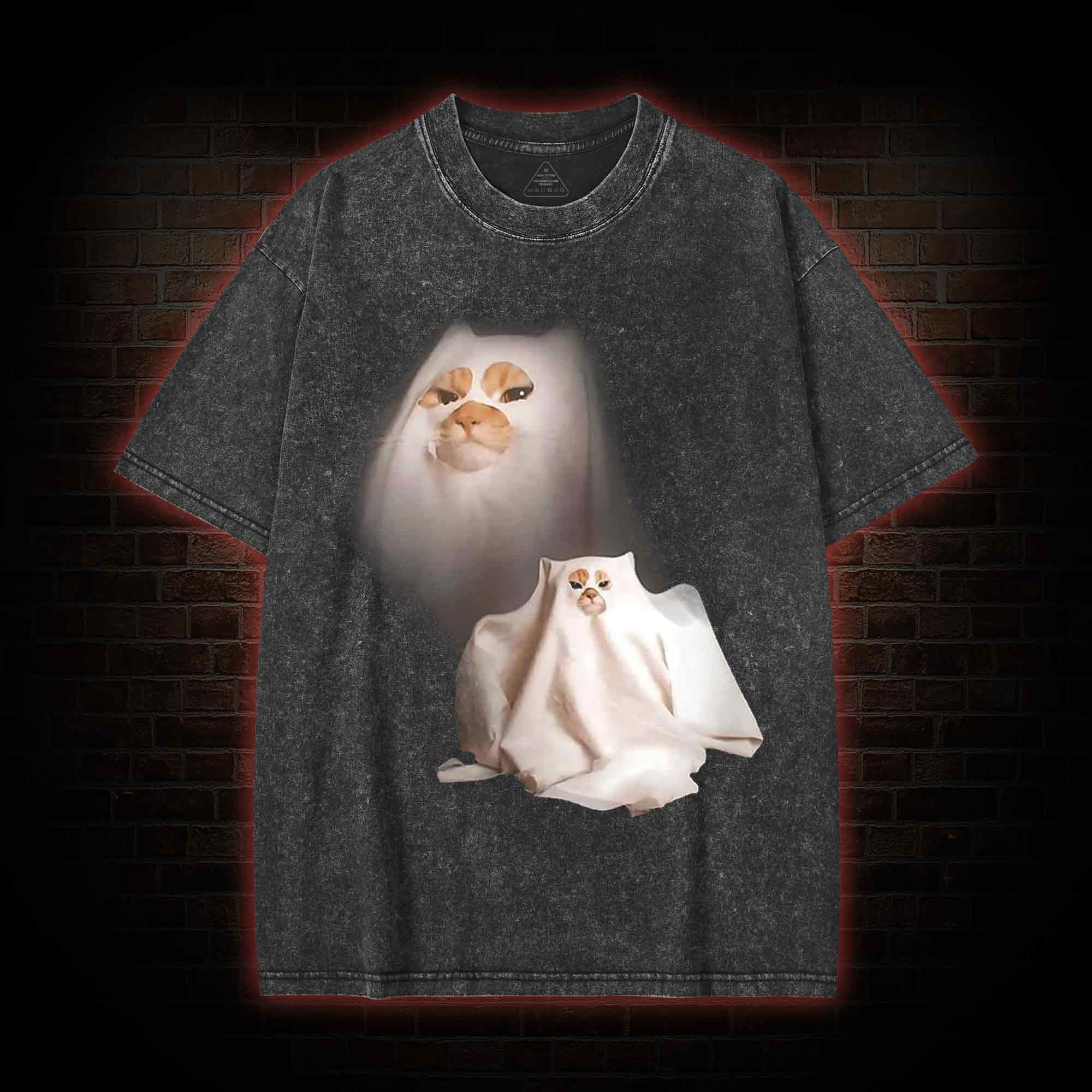 Ghost Kitten Washed T-shirt