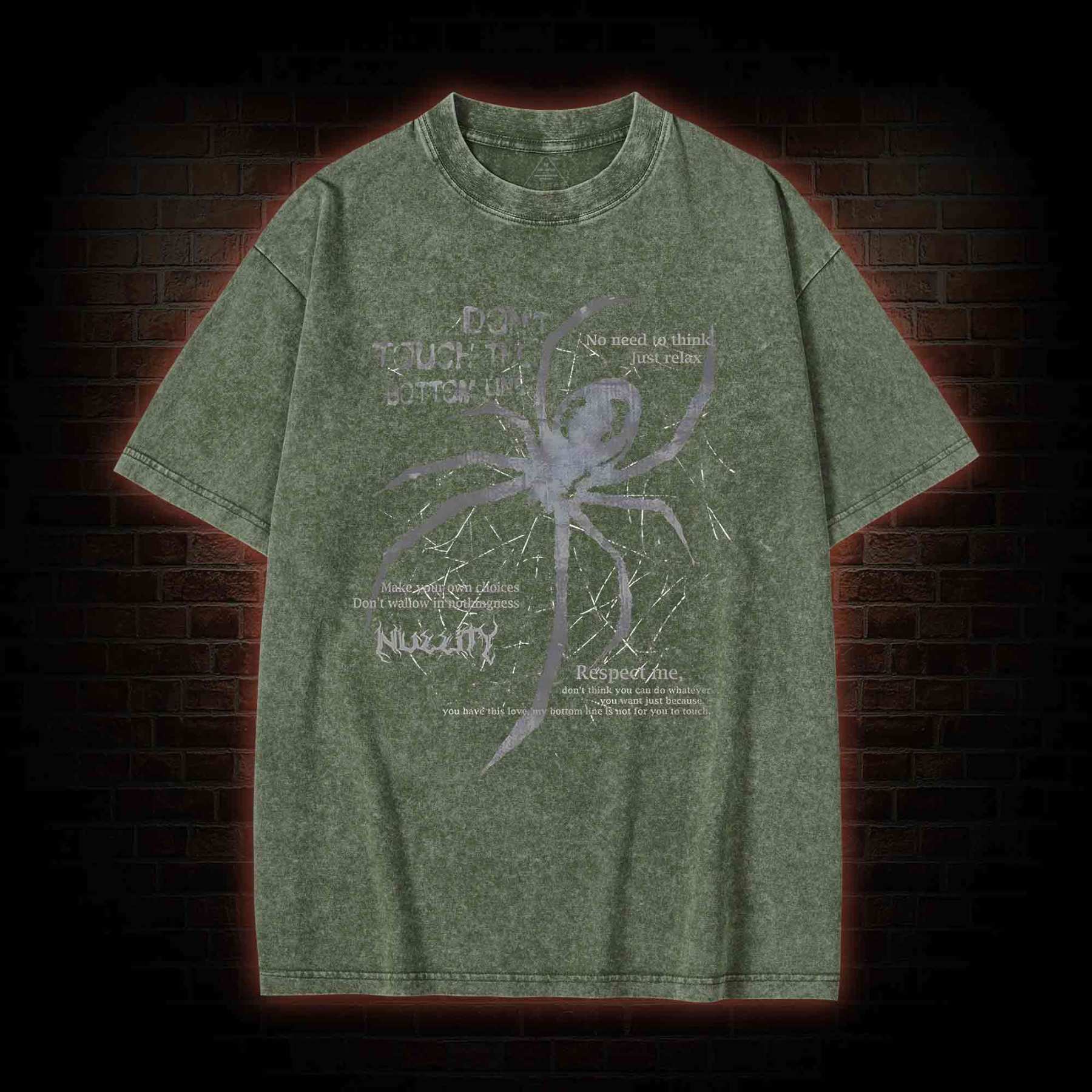 Don't Touch The Bottom Line Washed T-shirt