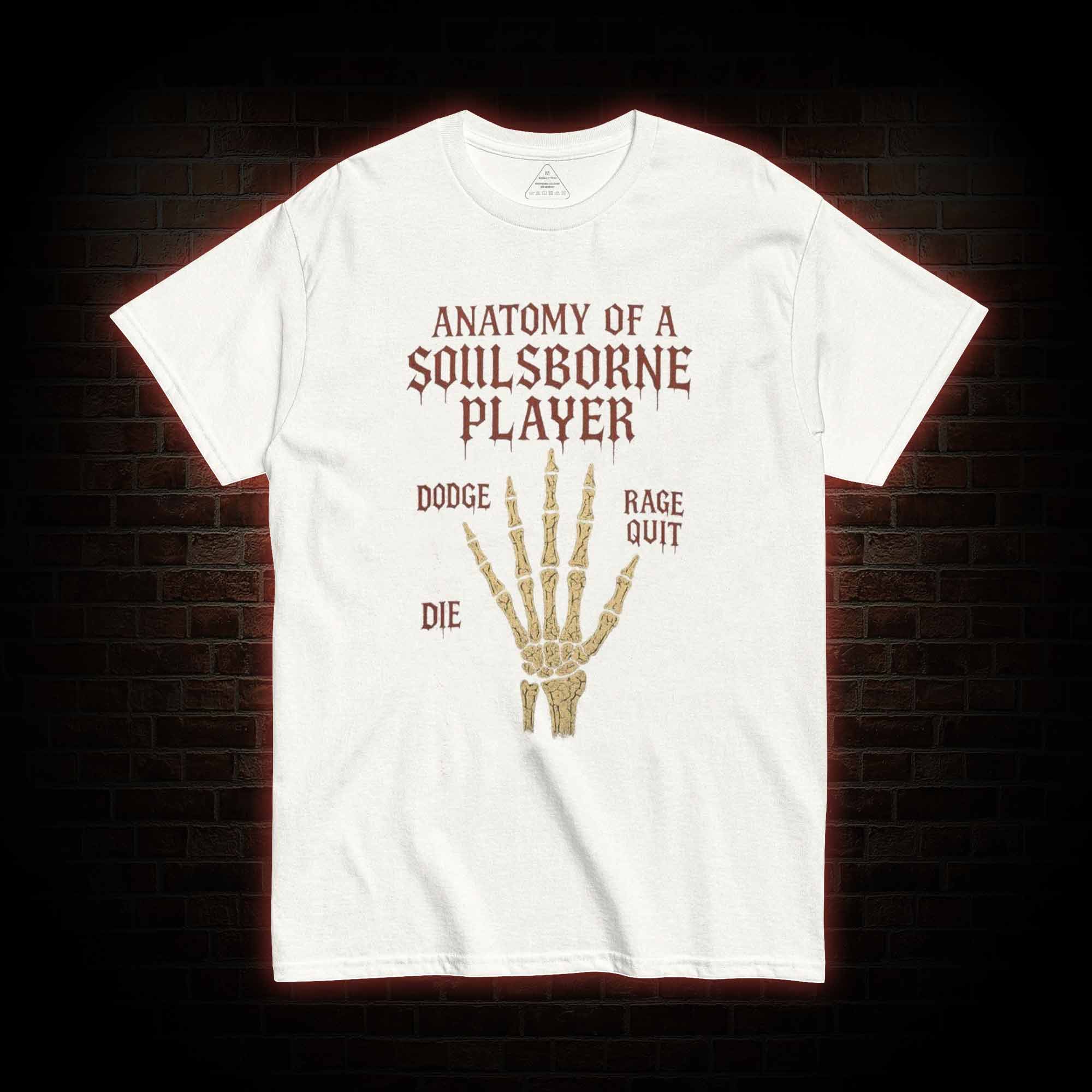Anatomy of a Soulsborne Player T-shirt