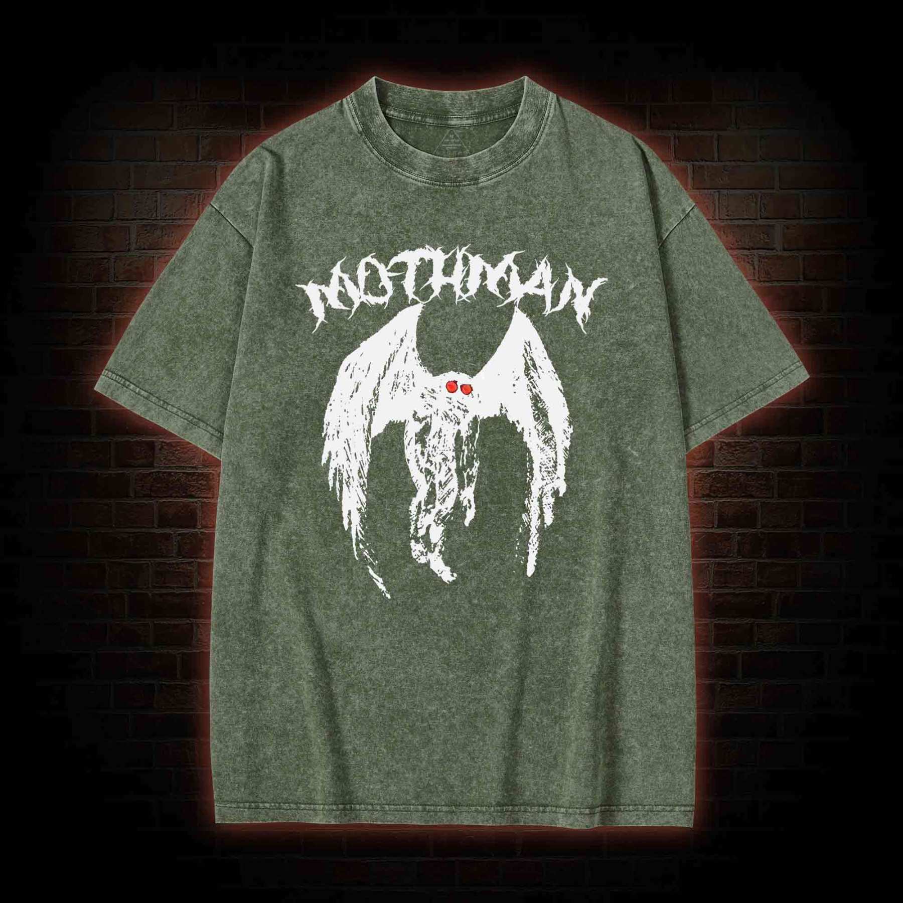 Spooky Mothman Washed T-shirt