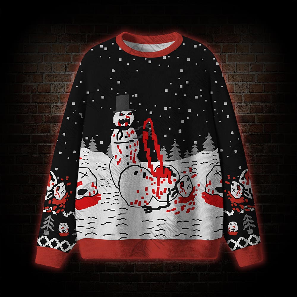 Killer Snowman Ugly Sweatshirts