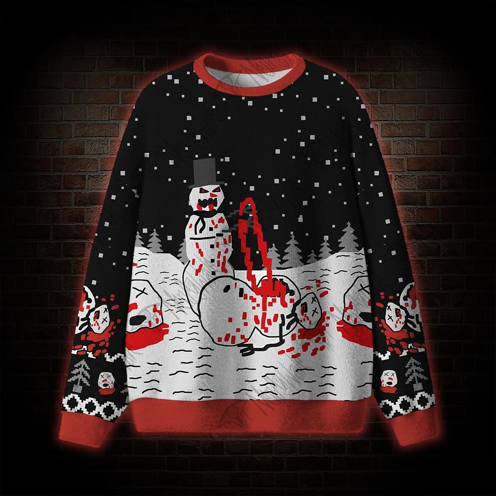 Killer Snowman Ugly Sweatshirts