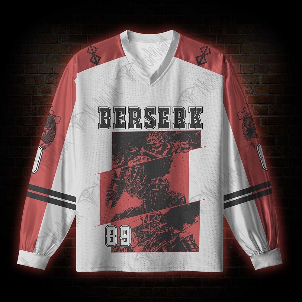 Black Swordsman V-Neck Long Sleeve Jersey