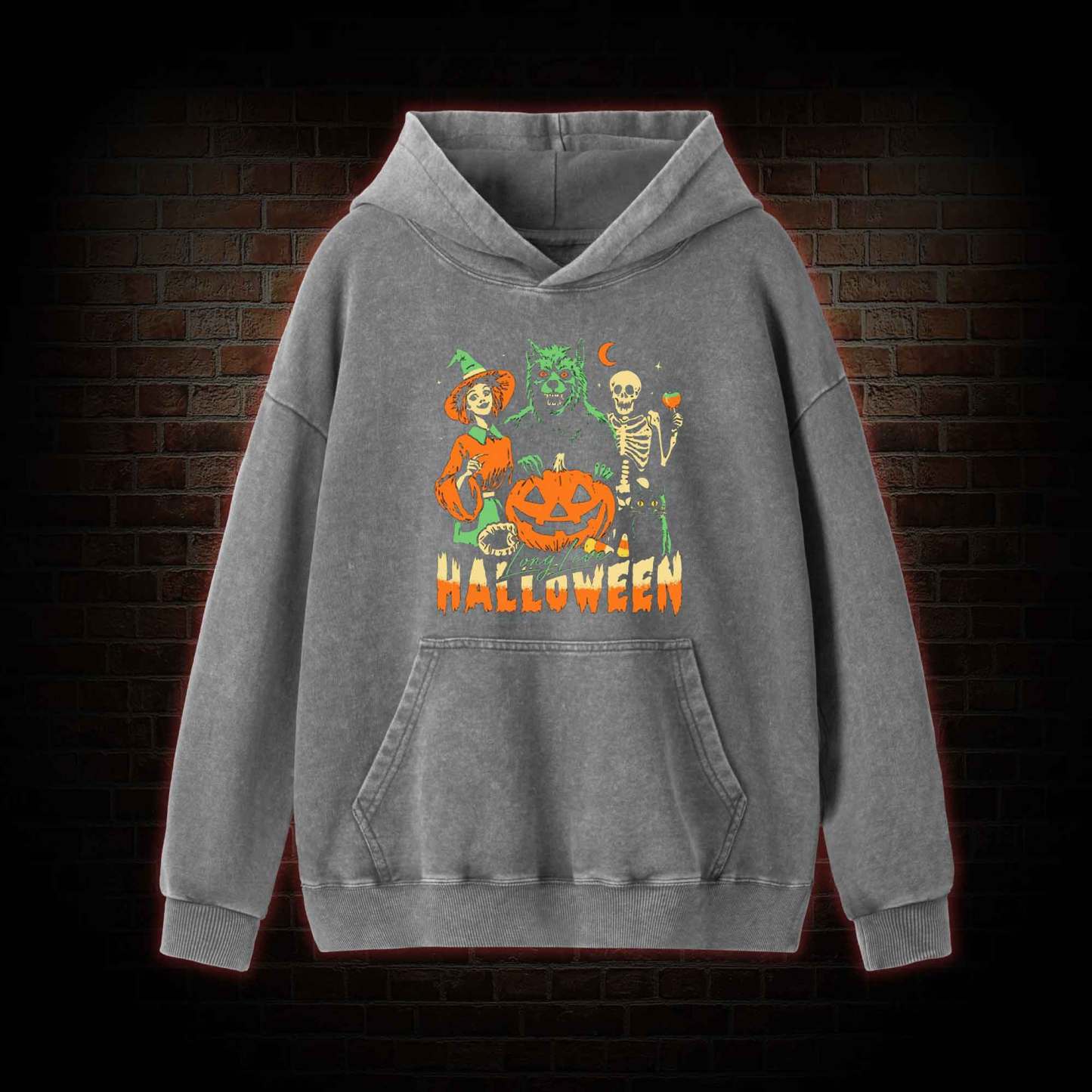 Long Live Halloween Washed Hoodie