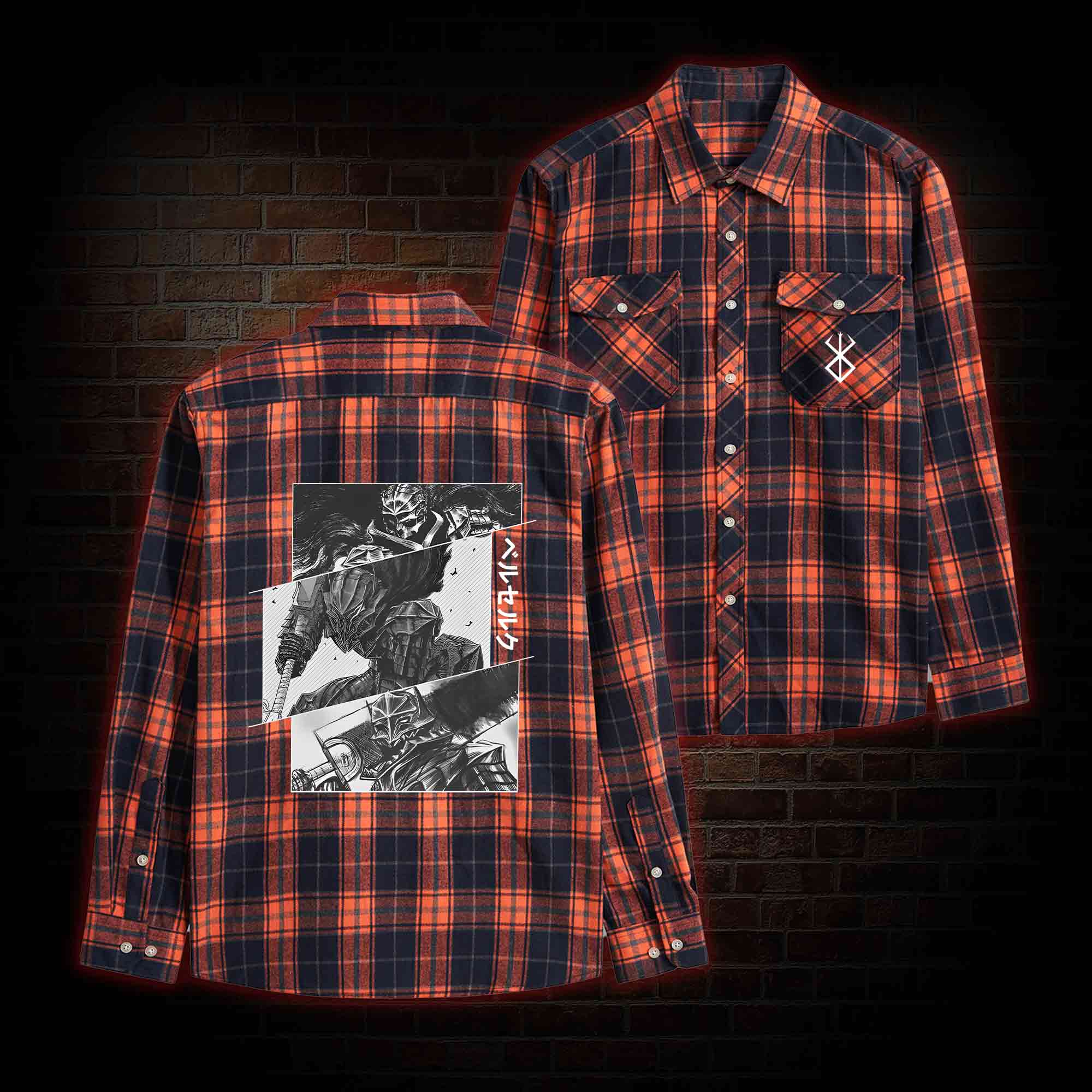 Black Swordsman Unisex Flannel Shirt