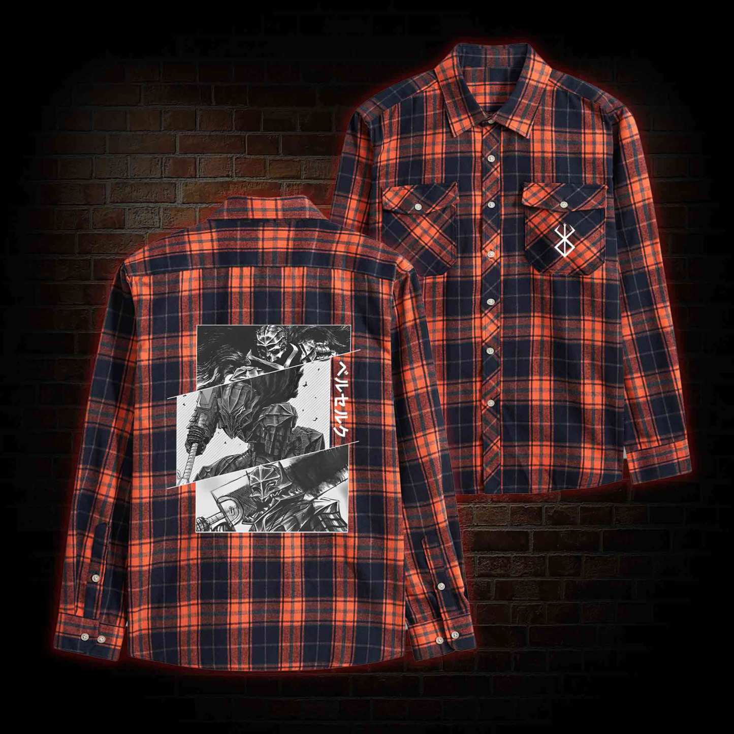 Black Swordsman Unisex Flannel Shirt