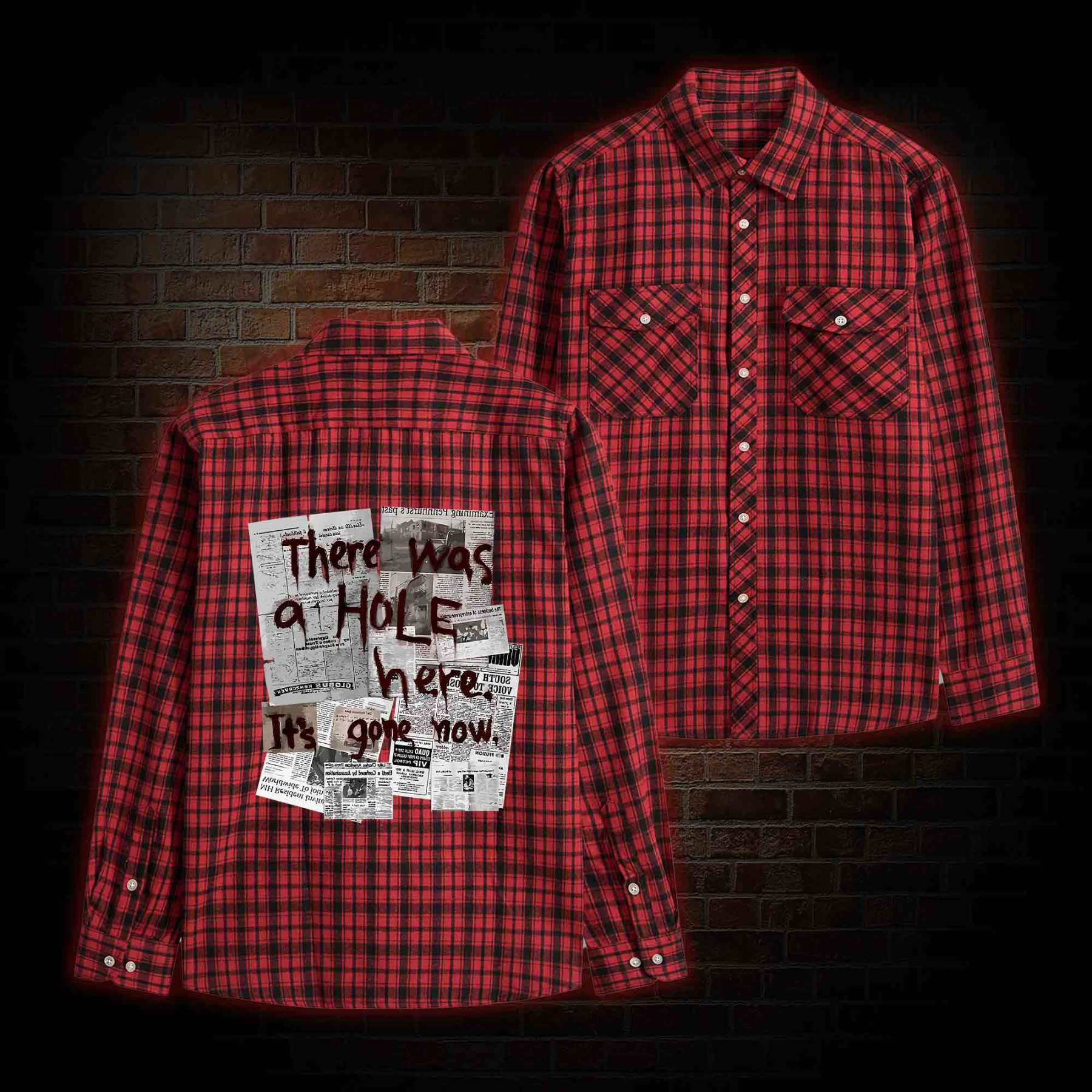 There Was a Hole Unisex Flannel Shirt