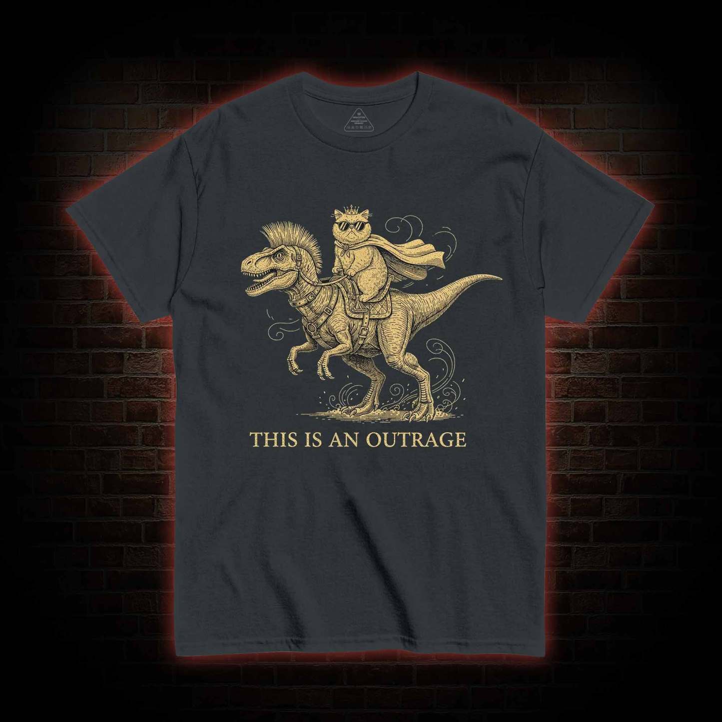 This is an Outrage T-shirt