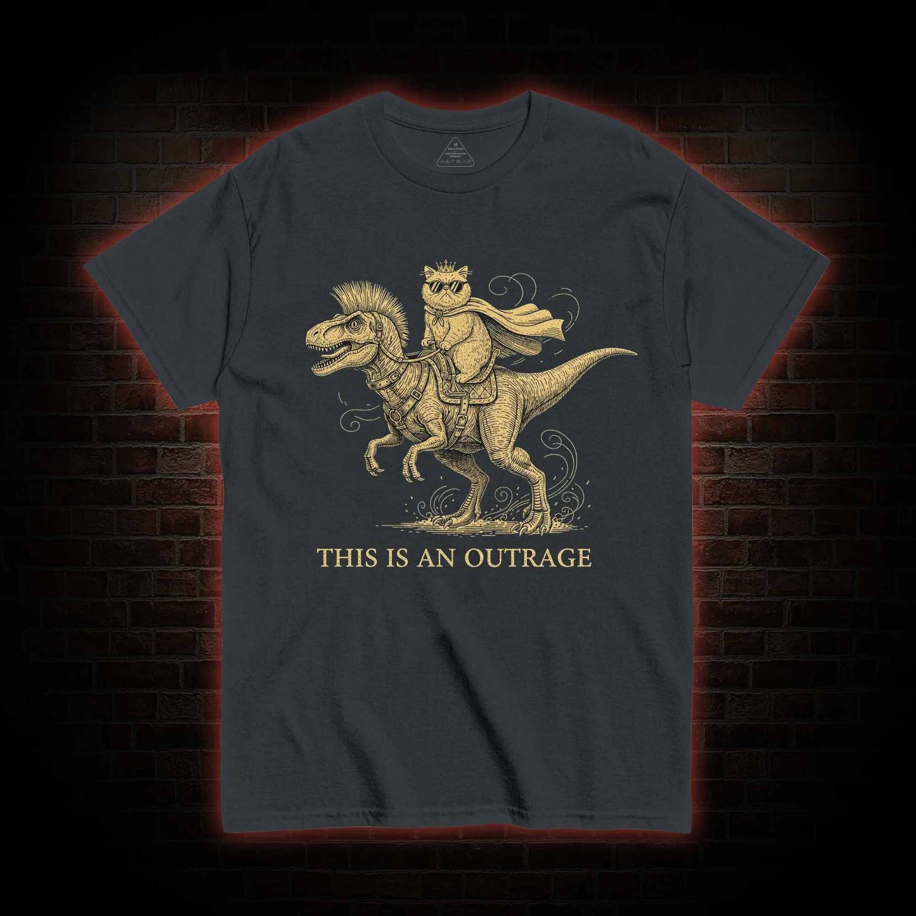 This is an Outrage T-shirt
