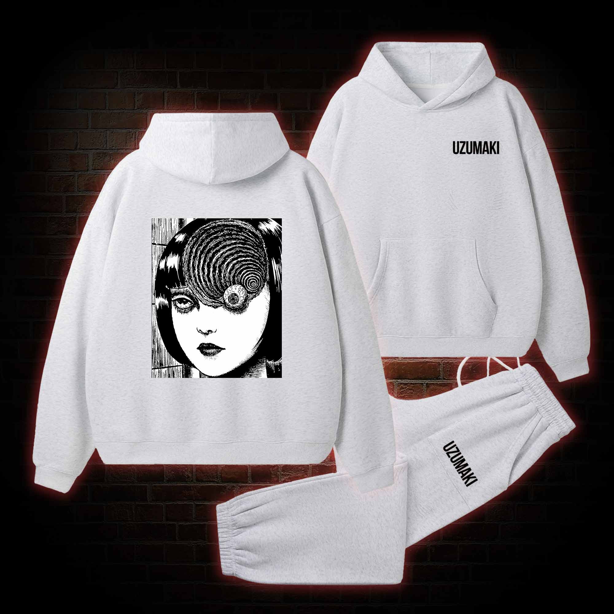 Horror Eyeball Fleece Hoodie Set