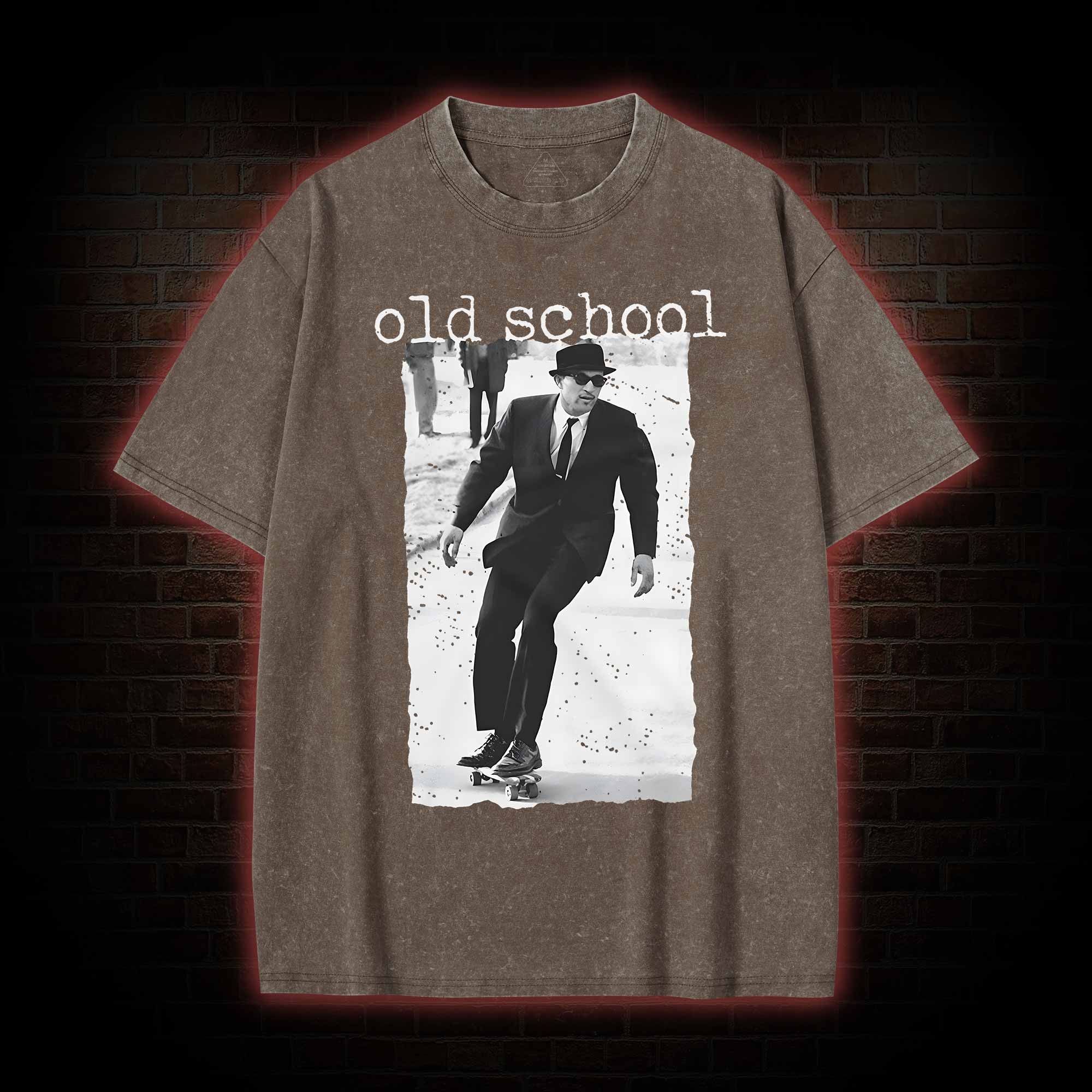 Old School Skateboarding Washed T-shirt