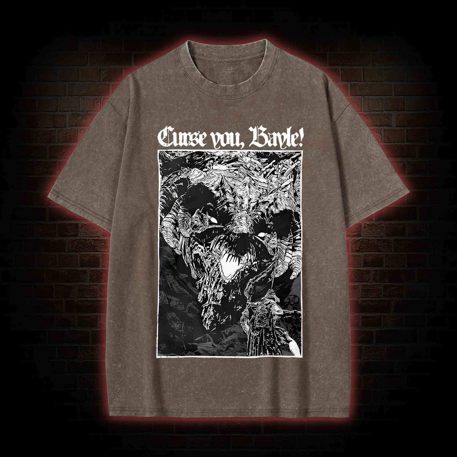 Curse You Bayle! Washed T-shirt