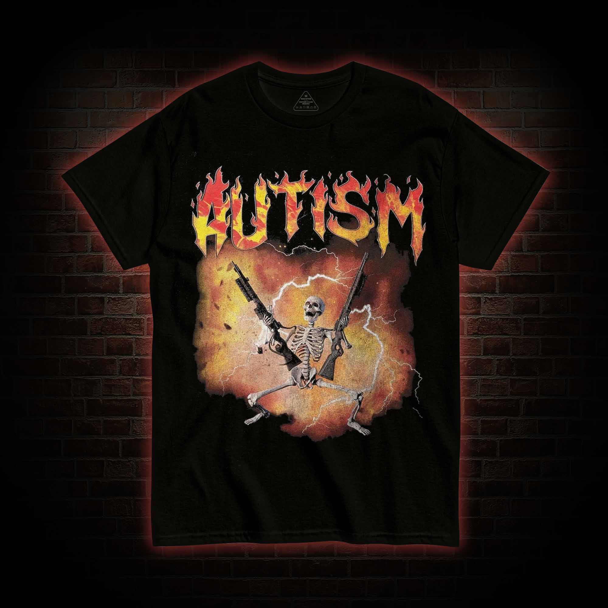 Autistic Funny Skeleton T-shirt