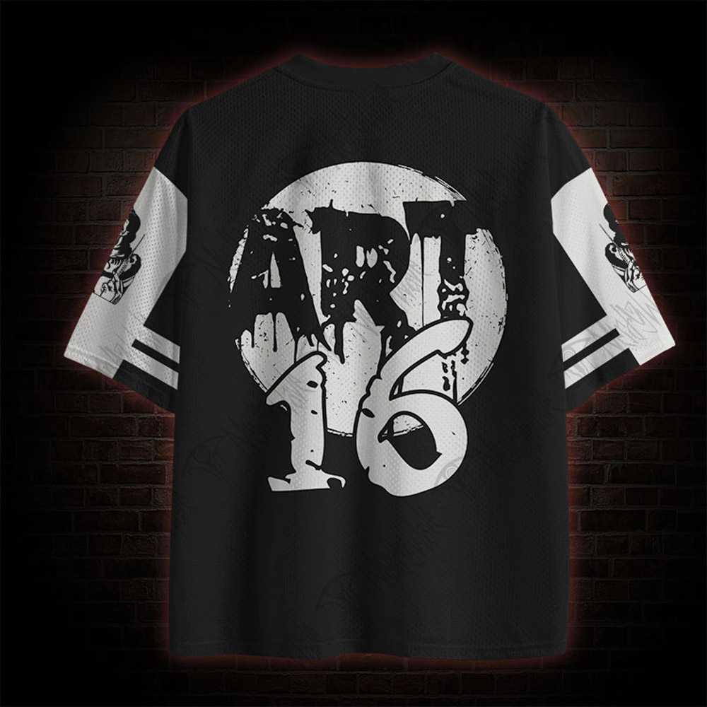 Warning Chaos Violence Bloodshed Mesh Jersey