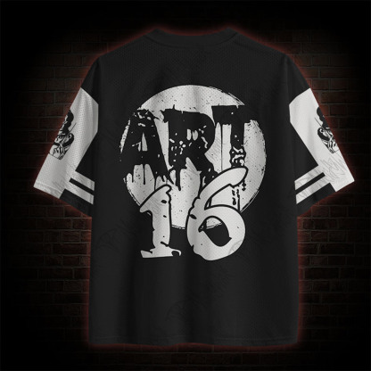 Warning Chaos Violence Bloodshed Mesh Jersey