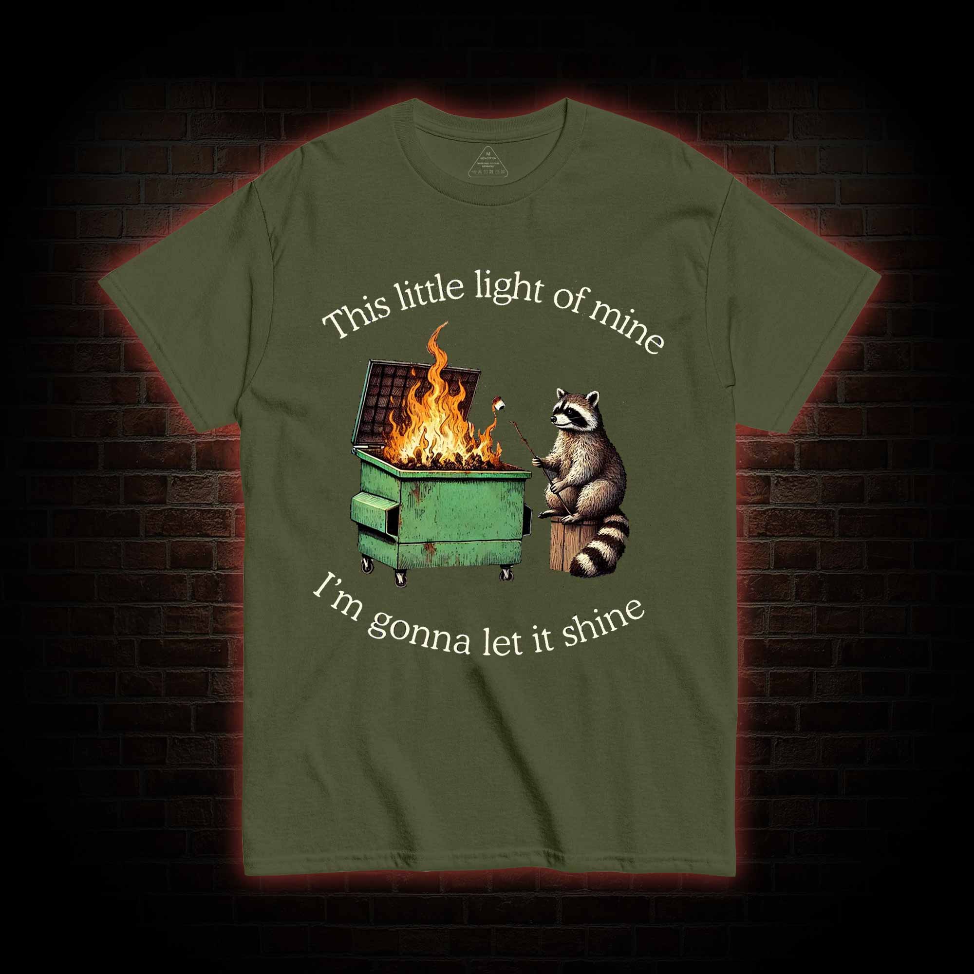 Dumpster Fire Raccoon T-shirt