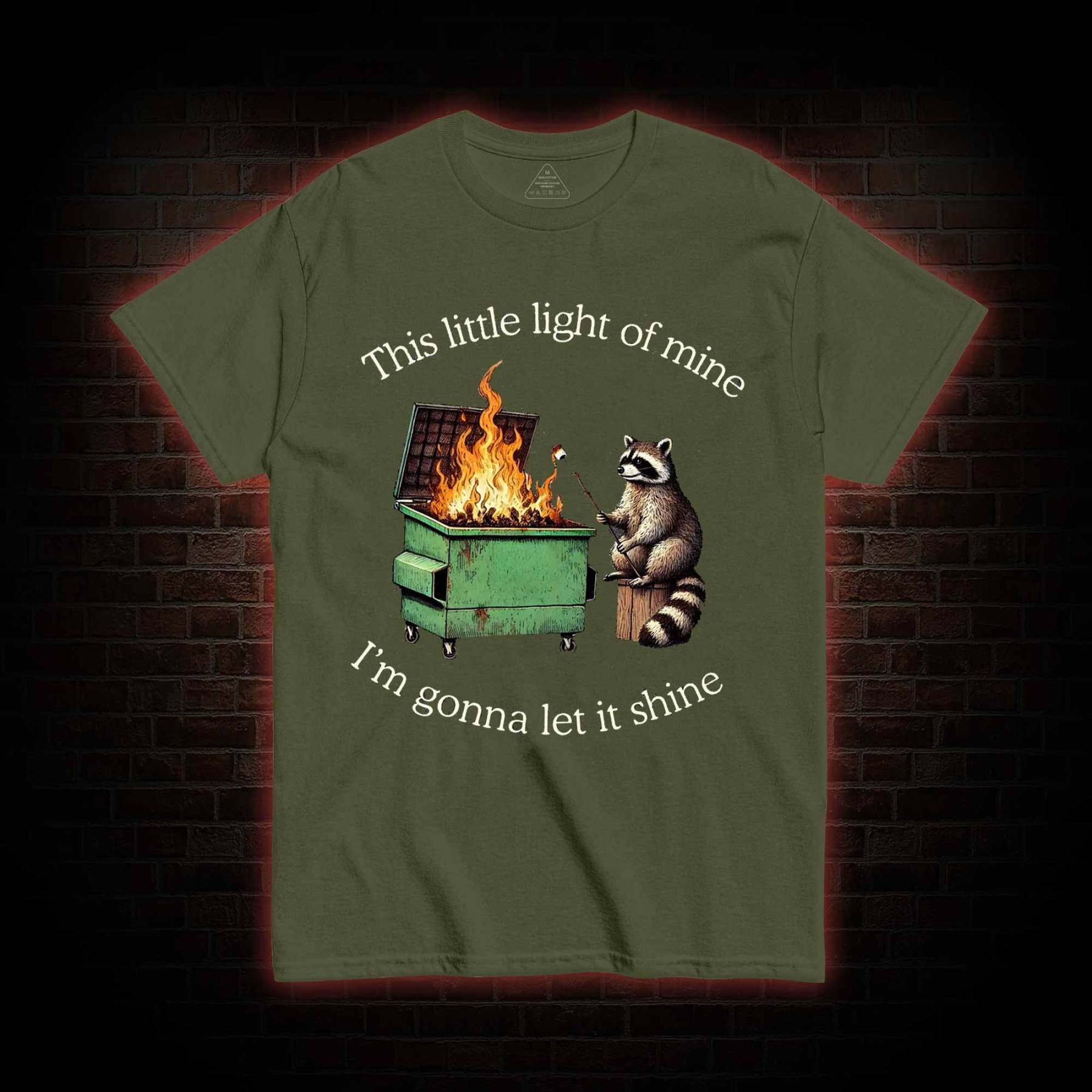 Dumpster Fire Raccoon T-shirt