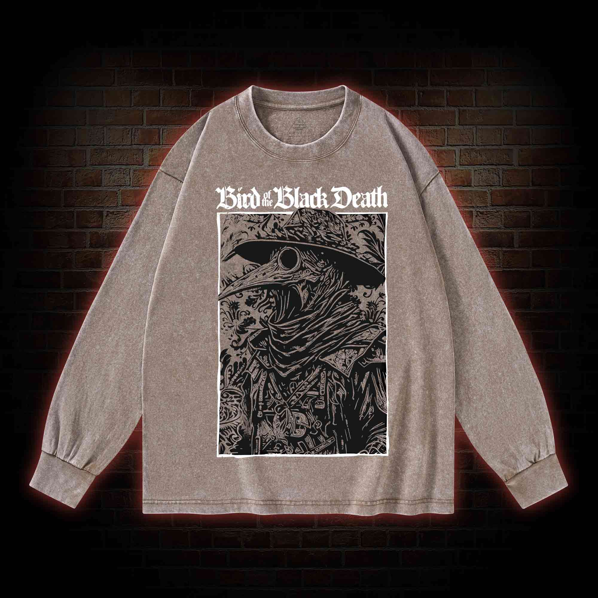 Bird of The Black Death Washed Long-Sleeve T-shirt