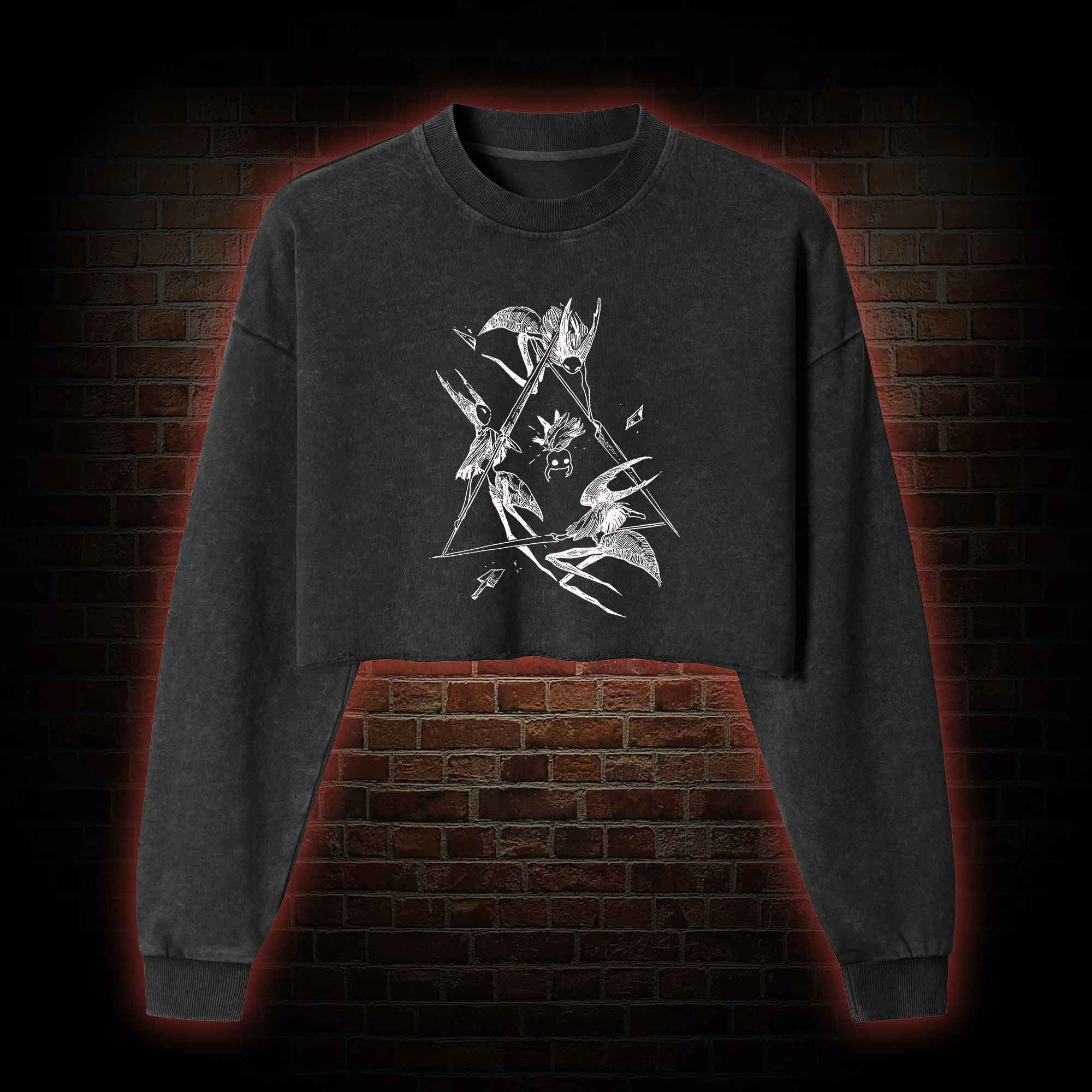 No Cost Too Great Washed Cropped Sweatshirts