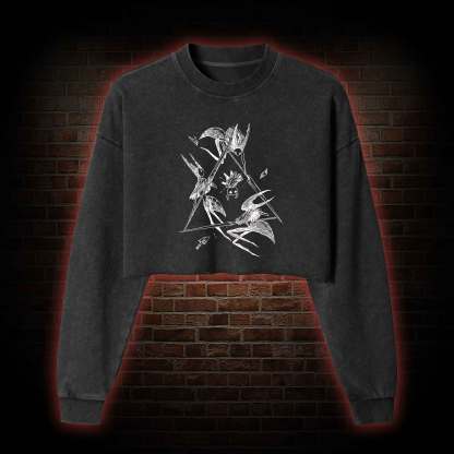 No Cost Too Great Washed Cropped Sweatshirts