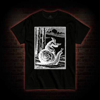 Medieval Snail Rider T-shirt