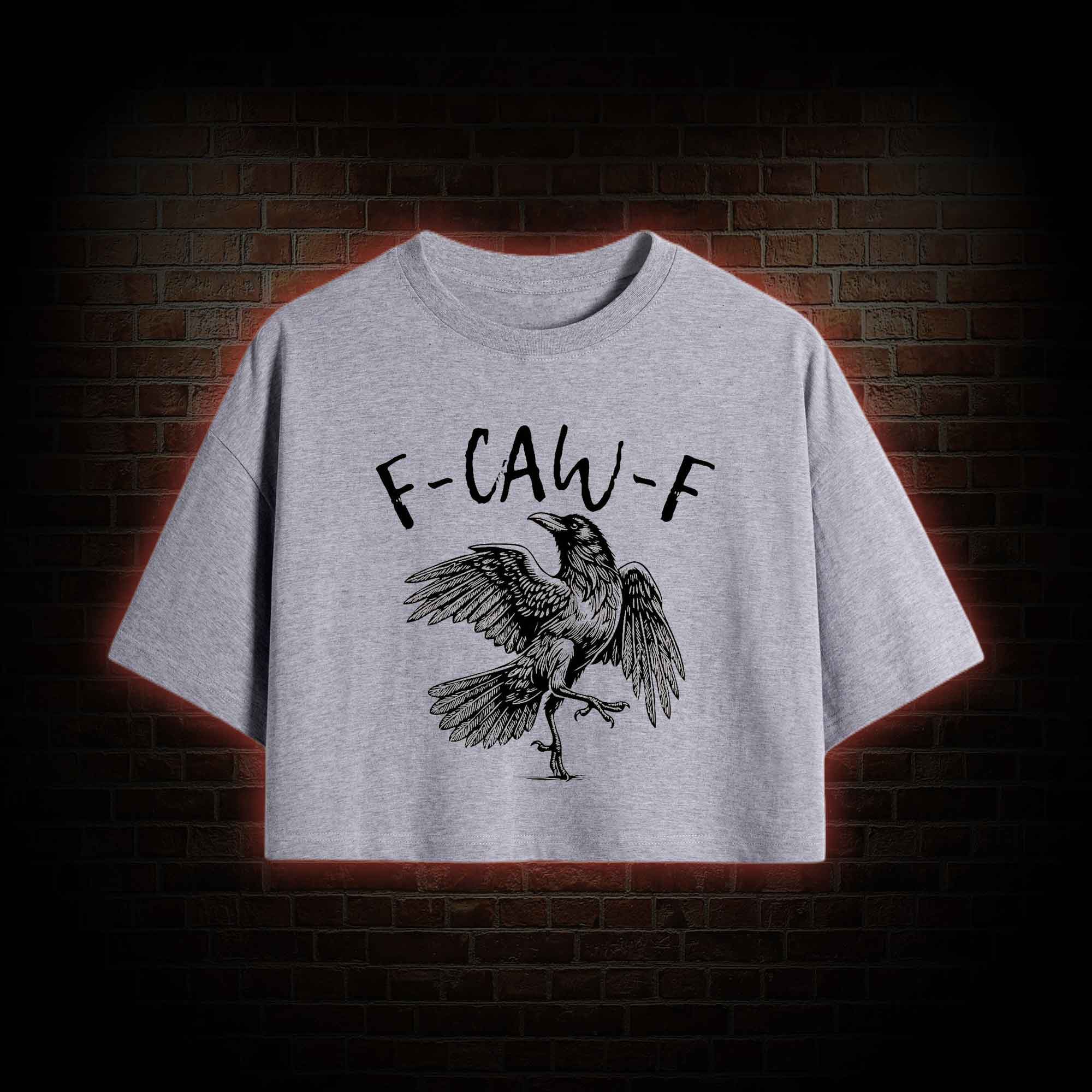 F-caw-f Funny Crop Top